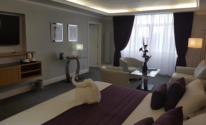 Super King bed with shower walk in shower